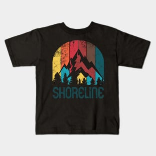 Retro City of Shoreline T Shirt for Men Women and Kids Kids T-Shirt